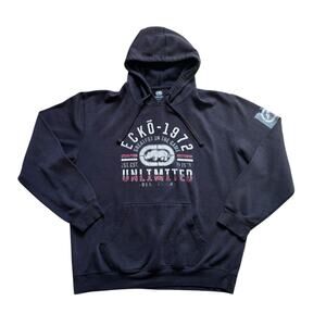 y2k 2000s style Ecko Unlimited pullover hoodie mens XL hiphop streetwear faded